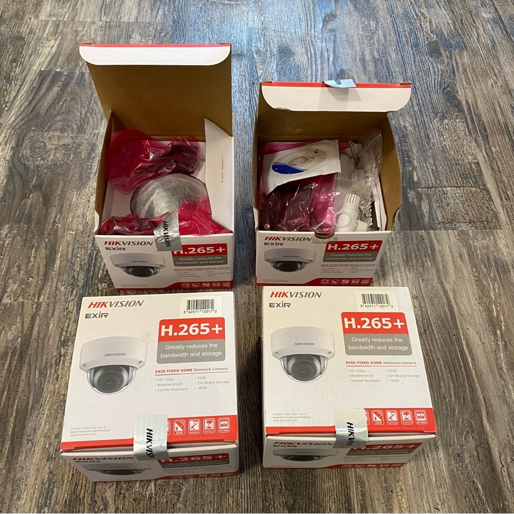2 x Hikvision DS-2CD2143G0-I 4MP IR Fixed Dome Network Camera, 1/3" Prog…